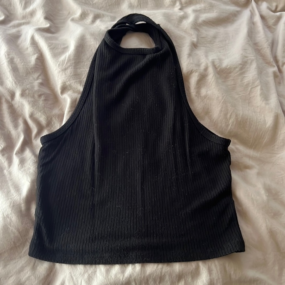 XS black hollister halter top